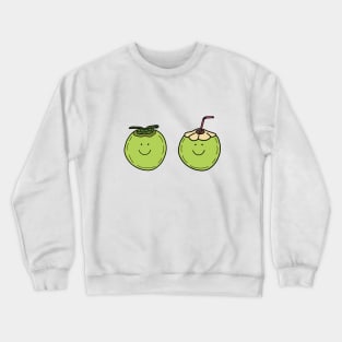 smiling fruit green coconut Crewneck Sweatshirt